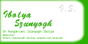 ibolya szunyogh business card